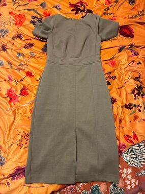 Ann Taylor Classic Olive Green Sheath Dress